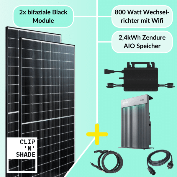 Central eléctrica para balcón de 800 W con solución de almacenamiento todo en uno Zendure de 2400 Wh