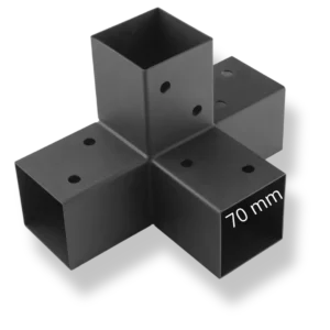 X Eckverbinder Pfostenverbinder 70mm