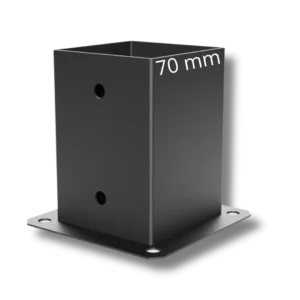 Eckverbinder Pfostenfuß Aufschraubhülse 70mm