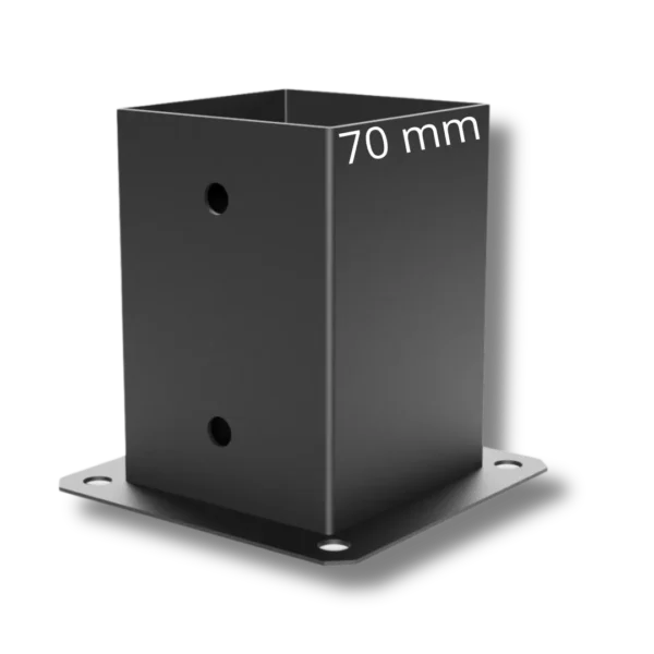 Eckverbinder Pfostenfuß Aufschraubhülse 70mm